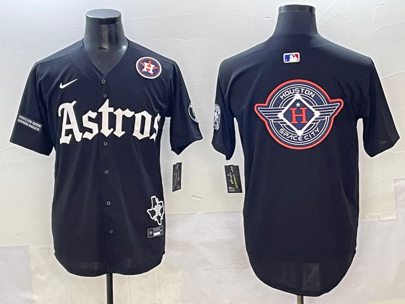 Men Houston Astros blank black MLB Nike 2025 jersey style  24